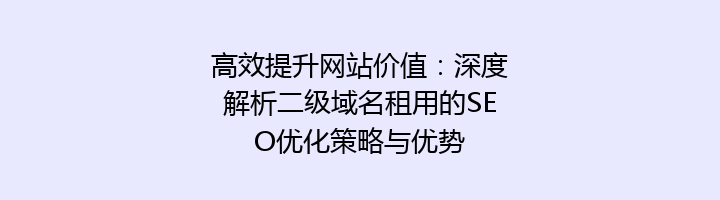 高效提升网站价值：深度解析二级域名租用的SEO优化策略与优势