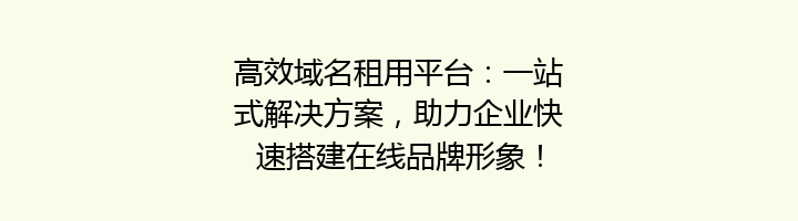 高效域名租用平台:一站式解决方案,助力企业快速搭建在线品牌形象!