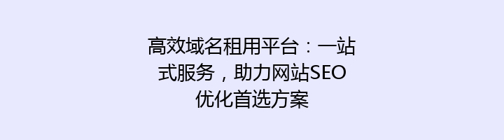 高效域名租用平台:一站式服务,助力网站SEO优化首选方案