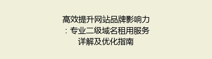 高效提升网站品牌影响力：专业二级域名租用服务详解及优化指南