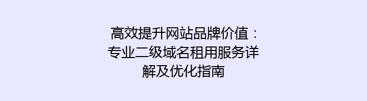高效提升网站品牌价值：专业二级域名租用服务详解及优化指南