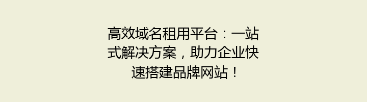 高效域名租用平台:一站式解决方案,助力企业快速搭建品牌网站!