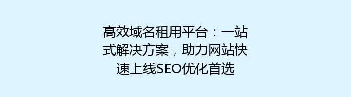 高效域名租用平台:一站式解决方案,助力网站快速上线SEO优化首选